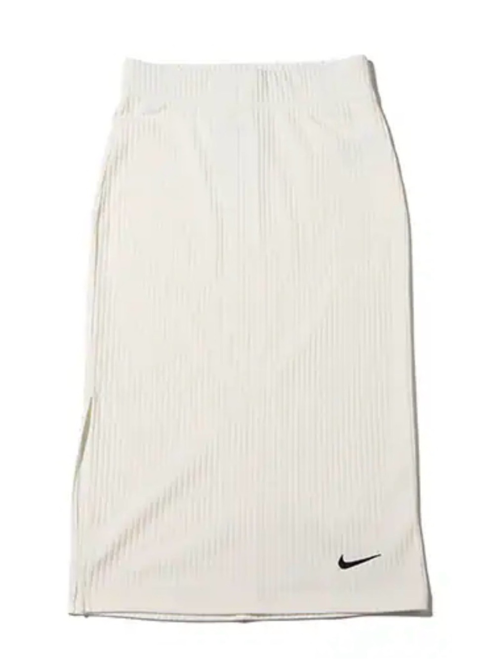 Nike Cream Ribbed Pencil Skirt with Side Slit